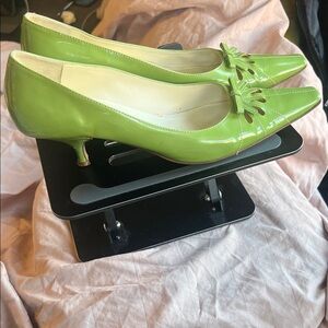 Miu Miu Green Kitten Heel Shoes